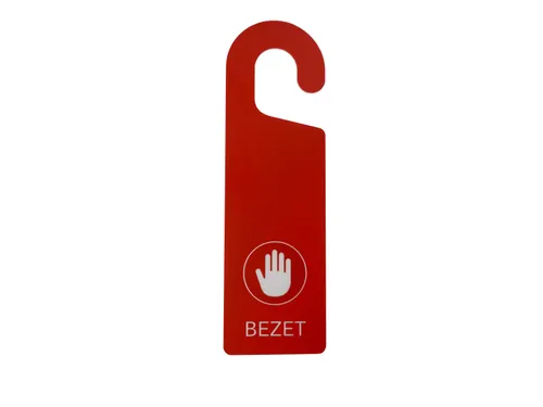 Kunststof deurhanger 250x75mm Vrij - Bezet Rood/Groen 10 stuks