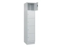 lockerkast,HxBxD 1950x400x500mm,1x5vakken,vak B 400mm,cil.-slot,sokkel