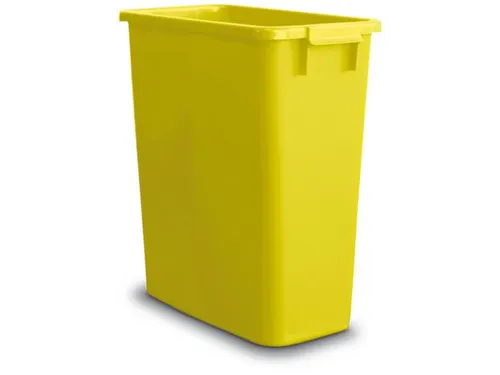 Multifunktionele Bak Pp 590x560x280mm 60 liter 2 Grepen Geel