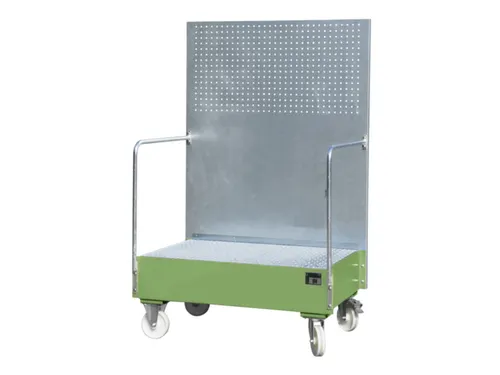 Verrijdbare Opvangbak,V. 2X200L Vat,Opvangvol. 215L