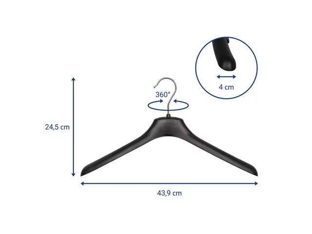 9451790 Kledinghanger MAULalma kunststof 20 stuks 43.9x6.2x24.5cm zwar