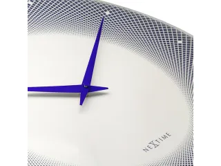 Wandklok Nextime dia 50cm bolvormig glas blauw kunststof Deep - 8