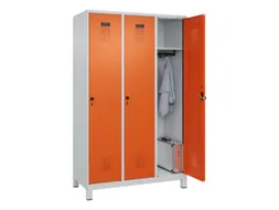 locker,HxBxD 1950x1200x500mm,3vak,vak B 400mm,draaigrendel,voeten