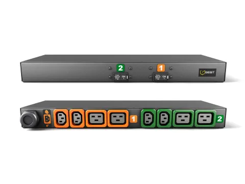 Vertiv GXPR086-103P44PS6-IP44, Basis, 1U, Horizontaal, Zwart, 8 AC-uit