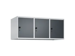 opzetkast,v. locker,3vak.,vak B 400mm,HxBxD 500x1200x500mm,vleugeldeur - 1