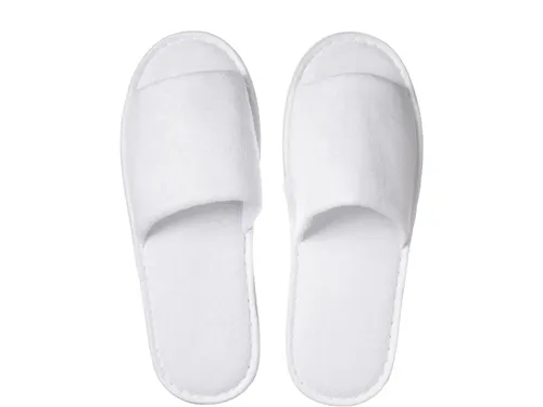 Hotelslipper met open neus Wit 100 paar met papieren wikkel
