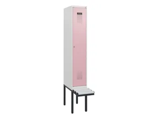 locker met bank,HxBxD 1950x300x815mm,1vak,vak B 300mm,cilinderslot - 2