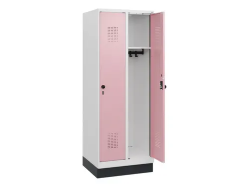 schoollocker,HxBxD 1630x600x500mm,2vak,vak B 300mm,draaigrendel,sokkel