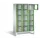 Lockerkast 1850x1200x500mm 3x5 vakken Cilinderslot Poten, RAL6011