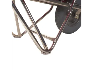 aluminium kruiwagen,90l,HxBxD 870x625x1430mm,HDPE-bak,rood,aluminium - 8