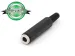 Vrouwelijke 6.35mm Mono Jack Met Plastic Huls - Vernikkeld - Zwart