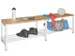 banc-patère,LxP 1500x370mm,barrettes en bois hêtre,piètement RAL703