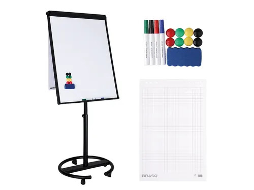 BRASQ Flipover Mobiel Deluxe 70x100cm Magnetisch Zwart met accessoires