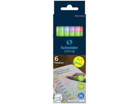 Fineliner Schneider Line-Up Pastel 0,4mm 5+1 gratis assorti