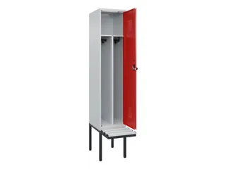 locker met bank,voor scheiding van kleding,HxBxD 2120x400x815mm,1vak - 1