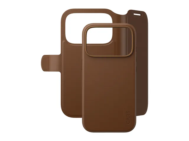 PanzerGlass CARE by Tango 2-in-1 Wallet Case Brown w. MagSafe iP