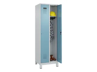 locker,HxBxD 1950x600x500mm,2vak,vak B 300mm,cil.-slot,voeten - 1