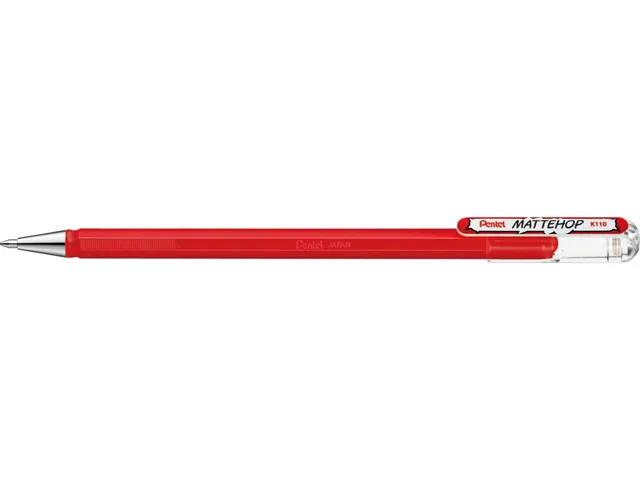Roller gel Pentel Mattehop K110 Medium rouge
