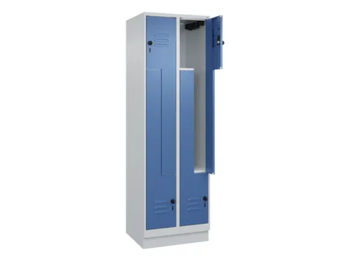 Z-garderobekast,HxBxD 1950x600x500mm,vak B 150/300mm,draaigrendel