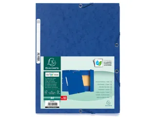 Elastomap glanskarton 400 3 klep blauw - 12