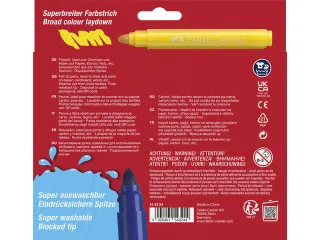 Viltstift Faber-Castell Jumbo 24 stuks super wasbaar karton etui - 3