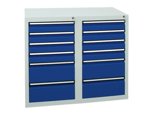 ladekast,HxBxD 900x1000x500mm,12lade(n),centr. vergrendeling