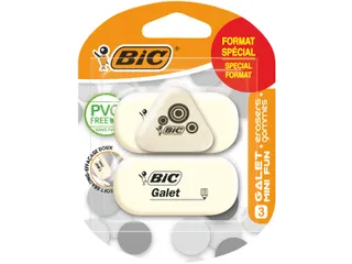 Gum Bic Galet pvc vrij zacht potlood wit blister à 3 stuks - 3