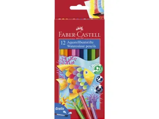 Aquarelpotlood Etui A 12 Stuks + Penseel - 1