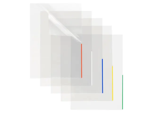 L-map transparant met groene indexstrook 10 stuks