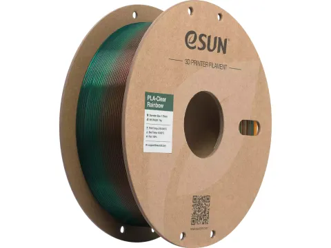 eSUN 3D printer Filament PLA-Clear 1,75mm Transparant Rainbow 1kg