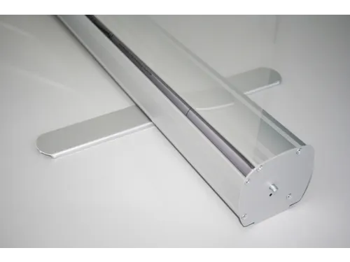 anti-speekselscherm,PET-folie,glashelder,frame aluminium