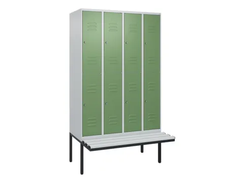 armoire vestiaire avec banc à deux niveaux HxlxP 2120x1200x815mm