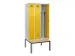 locker met bank,voor scheiding van kleding,HxBxD 2120x900x815mm,3vak