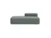Poefmodule Rocada Volga-E 184x62x92cm royaal grijs