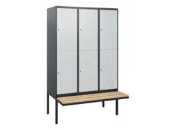Dubbeldekse dekenkist,HxBxD 1950x1200x815mm,3x2vak.,vak B 400mm