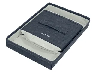 Leitz Stoffen opbergdoos met deksel Grijs 28,5x19x16cm 2 stuks - 8