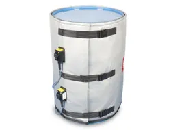 Verwarmingsmantel,V. 200L Vat,Buiten Glasvezel/Silicone,Zilverkleurig