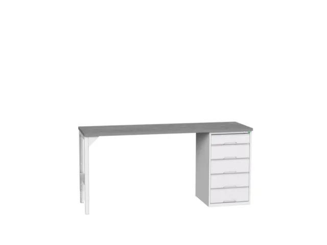 werkbank,HxBxD 930x2000x600mm,linoleumblad,2voeten/1container