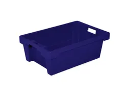 Euronorm Draaistapelbak 200x600x400mm Wanden/bodem Gesl. Blauw 32l
