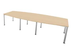 vergadertafel,HxBxD 740x3200x1400mm,vatvormig,NE-esdoorn