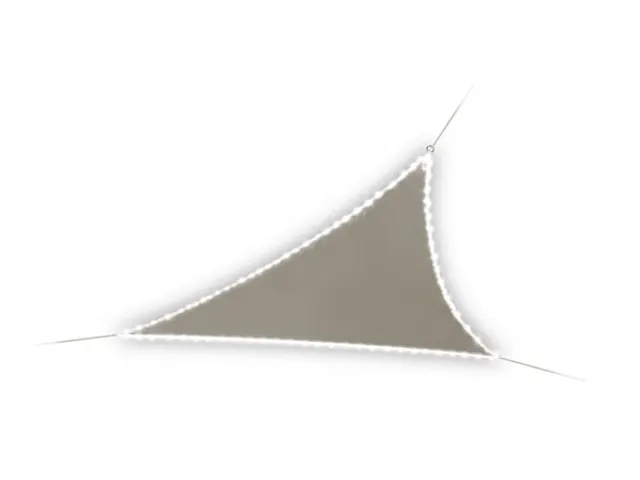 Zonnezeil Met LED-Randverlichting - Driehoek - 3.6 x 3.6 x 3.6m - TAU
