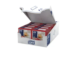 Bestekpochette Tork LinStyle 1-laags 50st duurzaam rood 509604 - 3