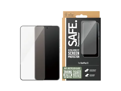 PanzerGlass SAFE. by Screen Protector w. Black Frame OnePlus 13 | U