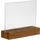 Europel Kaarthouder A6 Liggend Acryl met Houten Voet Set van 5 Stuks