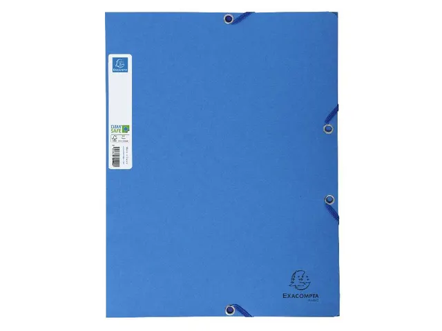 Elastomap Exacompta Clean'Safe 3-kleppen glanskarton blauw -