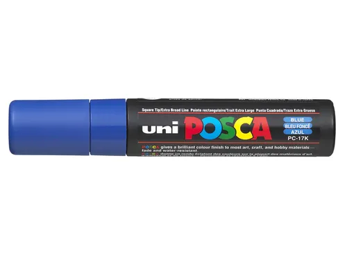 Verfstift Posca PC17K Extra Brede punt 15mm rechthoek donkerblauw