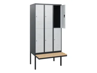 Dubbeldekse dekenkist,HxBxD 1950x900x815mm,3x2vak.,vak B 300mm - 2
