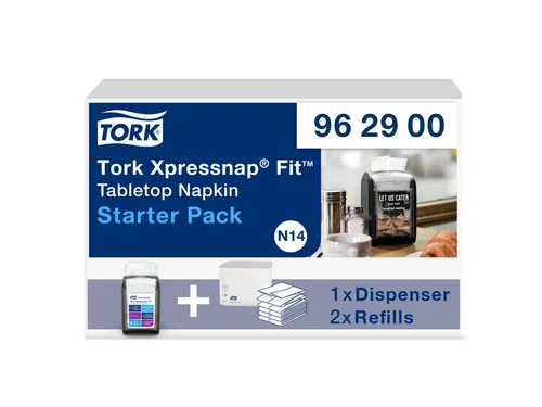Tork 962900 Startpakket Xpressnap Fit Tabletop Dispenser N14 Zwart