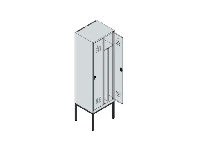 locker voor scheiding van kleding,HxBxD 2120x600x500mm,2vak