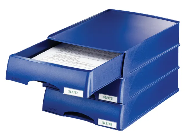 Brievenbak Leitz 5210 Plus blauw met lade A4